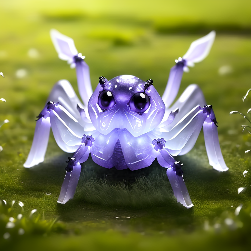 00081-388427749-a (purple jadeite_1.3, transparent_1.3) cute (spider_1.2), (solo_1.2), standing in street, , jadeitecarvingcd with (purple theme.png